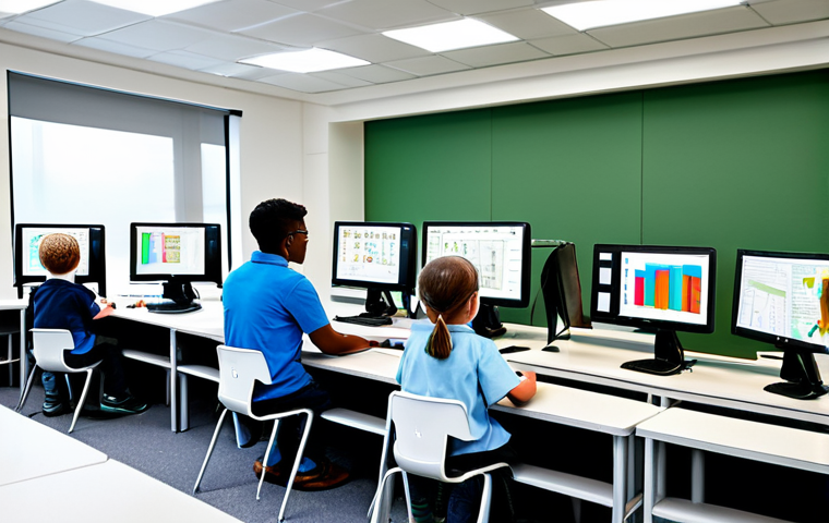 미술 교육과 빅데이터 분석 - Data-Driven Art Education**

"A bright and modern classroom setting, students fully clothed in appro...